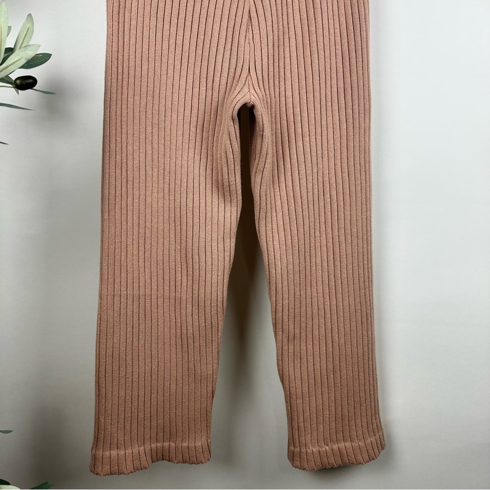 HAVEN Well Within Organic Cotton Cashmere Rib Knit Cropped Lounge Pants - Picture 5 of 12